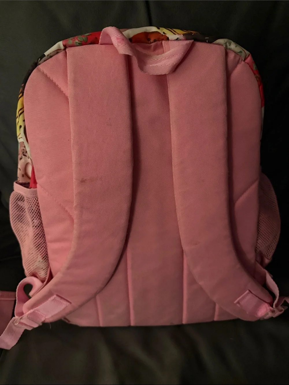 Kids Pink Donut Print Backpack - Cute School Bag large
